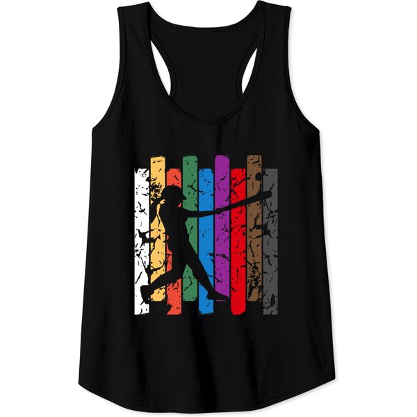 Softball Silhouette Tank Top Lovers Gift For Girls And Women-image