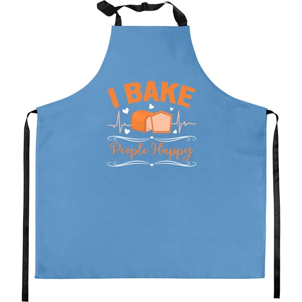 Bakers Kitchen Aprons I Bake People Happy-image