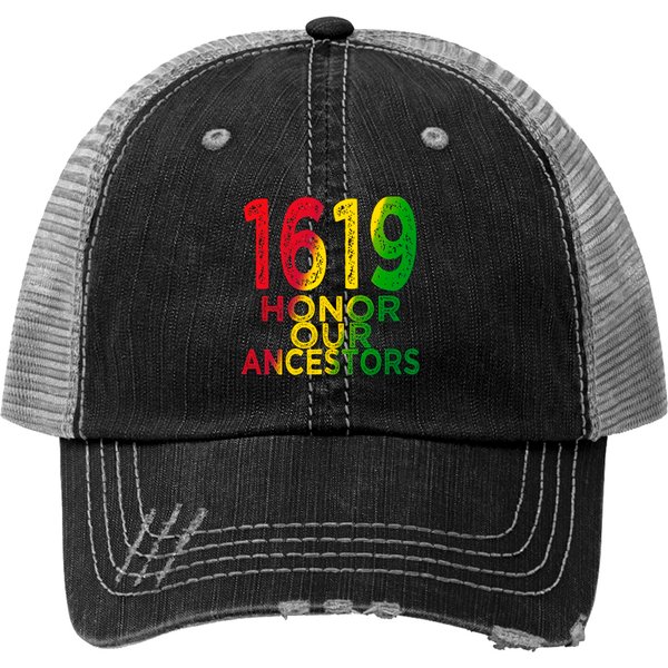 1619 Our Ancestors Project, Black History Month Kwanzaa Gift Trucker Hats-image