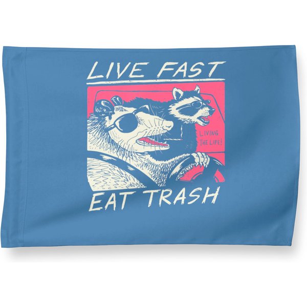 Live Fast! Eat Trash! House Flags-image