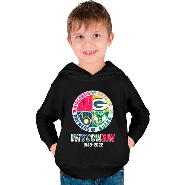 Kids Pullover Hoodie - Wisconsin Sports Team-image
