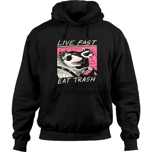 Live Fast! Eat Trash! Hoodies-image