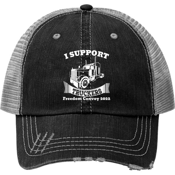 I Support Truckers Freedom Convoy 2022, Thank You Truckers Trucker Hats-image