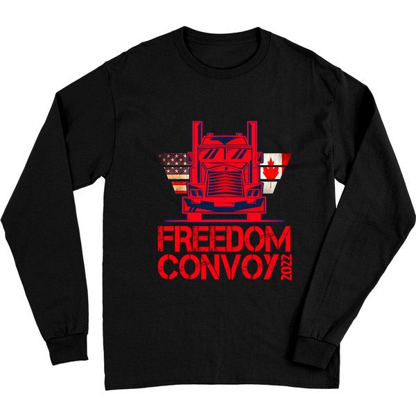 Freedom Convoy 2022, Support Our Truckers Convoy Long Sleeves-image