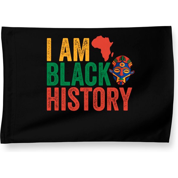 Black History Month Afro American I Am Black History House Flags-image