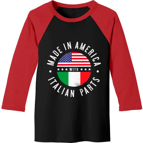 Black In Italian Baseball Tees Made In America With Italian Parts
