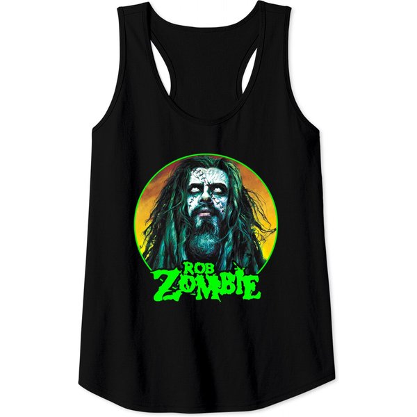 Rob Zombie Circle Face Tank Tops-image