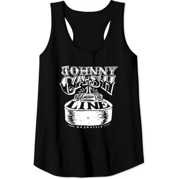 Johnny Cash Walk The Line Tank Tops-image