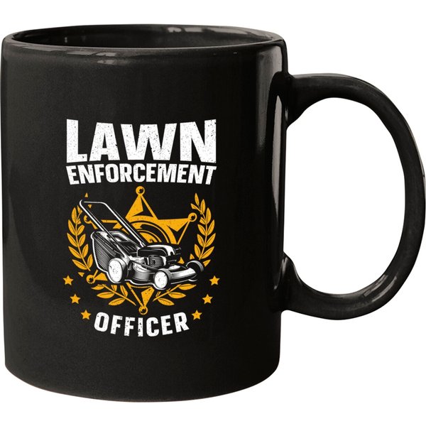 Lawn Enforcement Officer For A Gardening Novelty Lawn Mower Mugs
