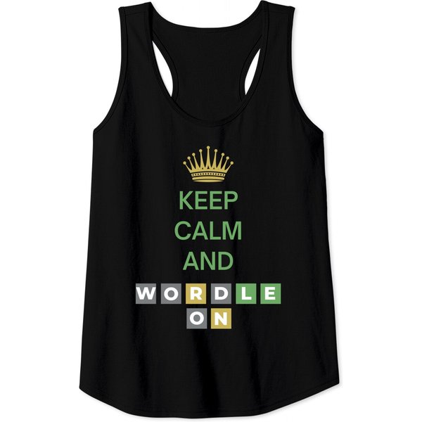 Keep Calm And Wordle On | Wordle Player Gift Ideas Tank Tops-image