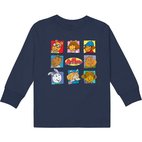Arthur Arthur & Friends Grid With Logo Kids Long Sleeve T-Shirts-image