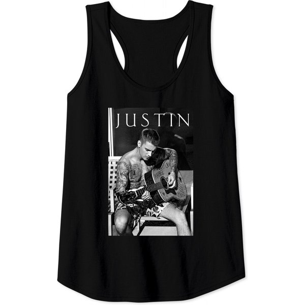 Justin Bieber Vintage Printed Graphic Tank Tops-image