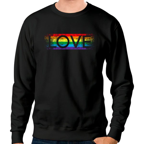 Men's Gay Pride Rainbow Love Sweatshirts-image