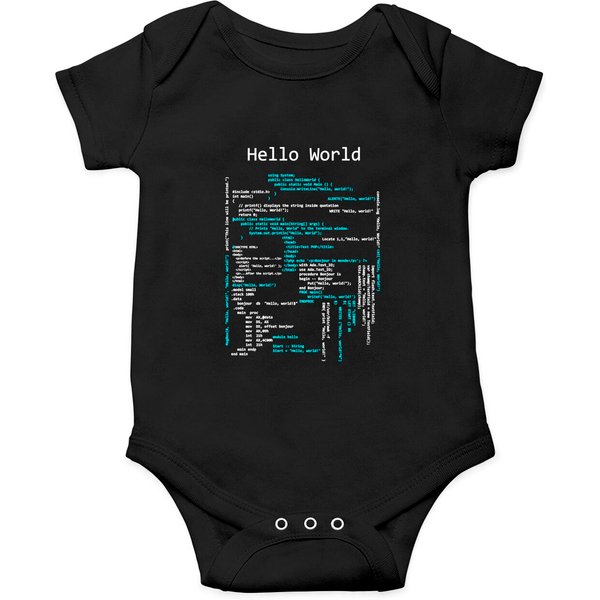Hello World Coding, Computer Programming Languages Onesie-image