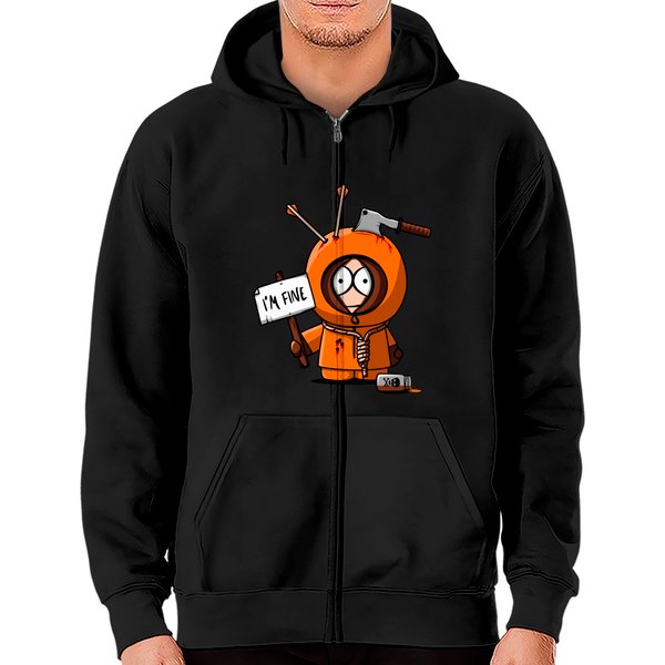 I'M Fine - Kenny - Zip Hoodies-image