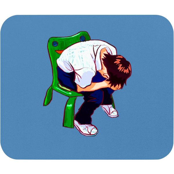 Shinji In The Froggy Chair - Froggy - Mouse Pads-image