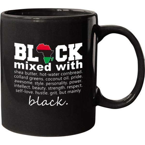 Black Mixed With Mainly Black African American Mugs-image