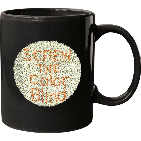 Screw The Color Blind Colorblind Circle Dot Mugs