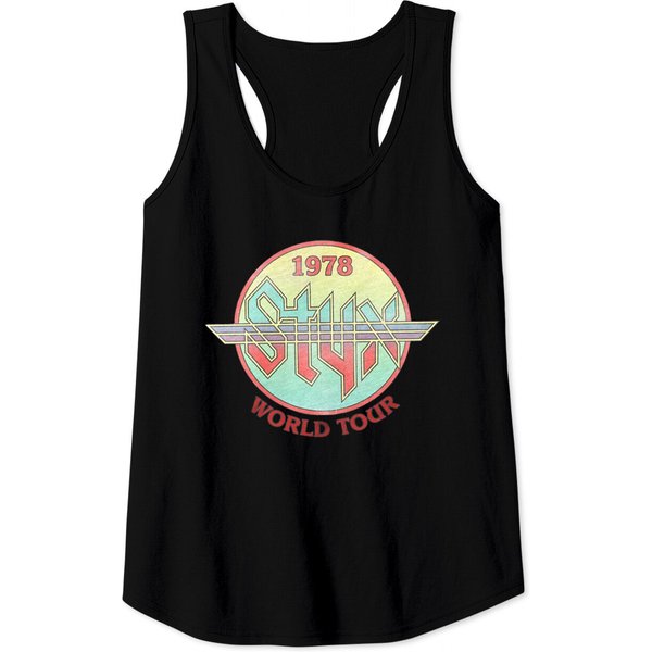 Styx Circle 1978 World Concert Tour Music American Rock Band Tank Tops 7-image