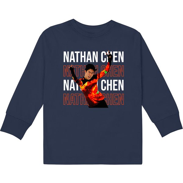 Nathan Chen - United States Of American Kids Long Sleeve T-Shirts-image