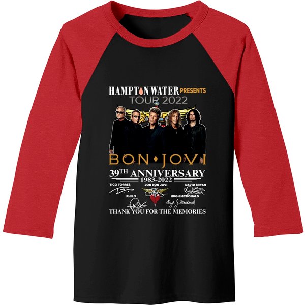 Bon Jovi Tour 2022 Baseball Tees-image