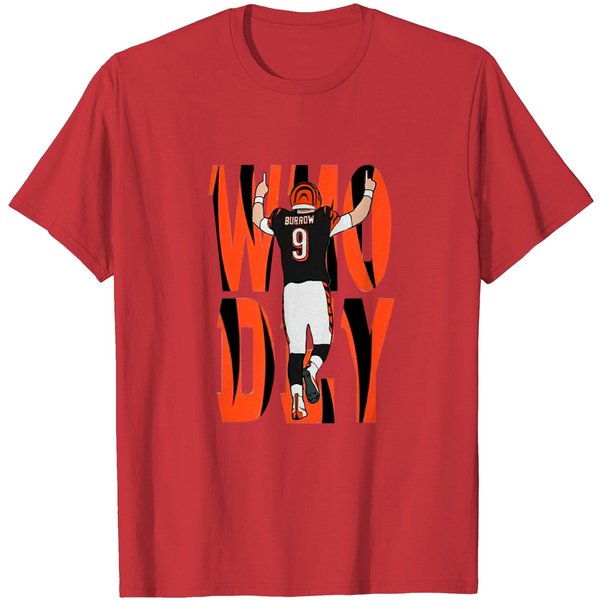 Cincinnati Burrow Who Dey Pullover T-Shirts-image