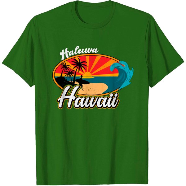 Vintage Style North Shore Haleiwa Oahu Hawaii T Shirt-image