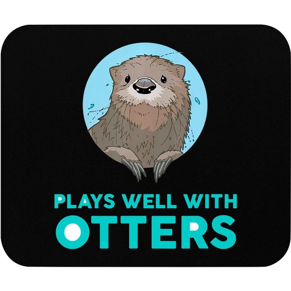 Otter Puns Mouse Pads Plays Well With Otters-image