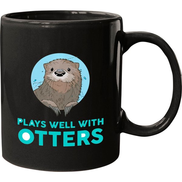 Otter Puns Mugs Plays Well With Otters-image