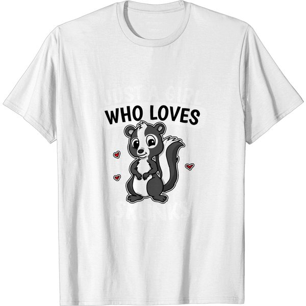 Just A Girl Who Loves Skunks Cute Skunk Costume T Shirt-image