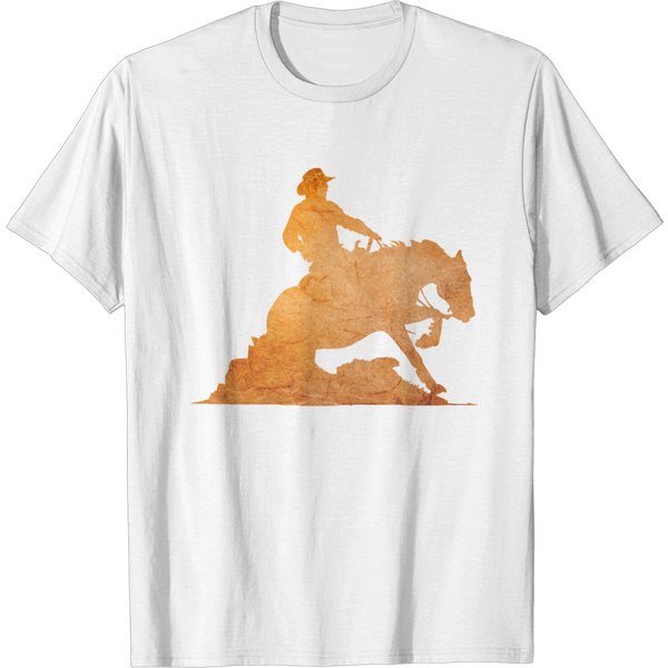 Sliding Stop Western Riding Reining Gift T Shirt-image