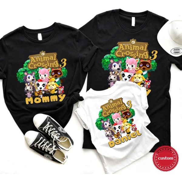 Custom Animal Crossing Birthday Party Animal Crossing Shirt-image
