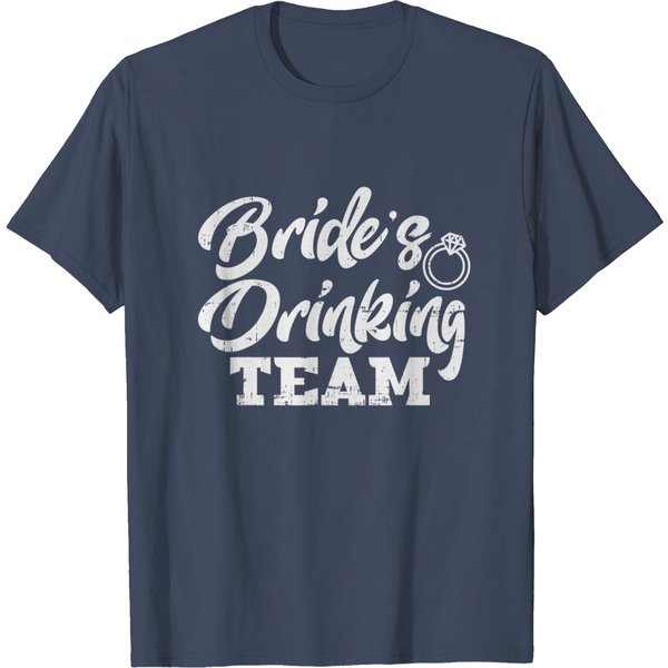 Team Bride T-Shirt Drinking Team Funny Bachelorette Party-image