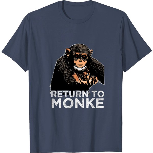 Reject Humanity Return To Monke T-Shirt Funny Chimp Meme-image