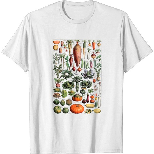 Kitchen Vegetable Identification Reference Chart Botanical T-Shirt-image