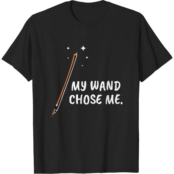 My Wand Chose Me | Funny Cello Bow Shirt | Cellist Gift Idea T-Shirt-image