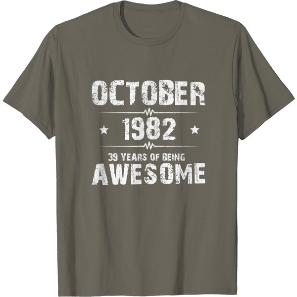 October 1982 39 Years Of Being Awesome T-Shirt-image