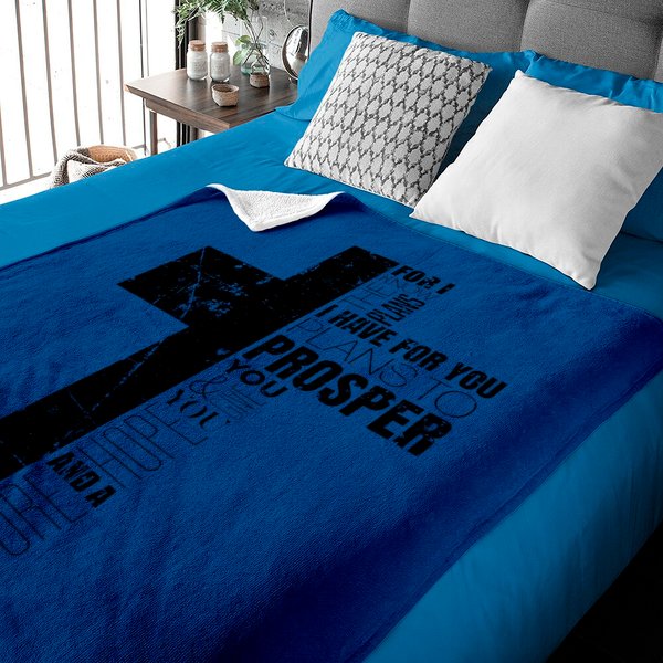 Jeremiah 29:11 Christian Bible Verse Gifts Cross Religious Baby Blanket-image