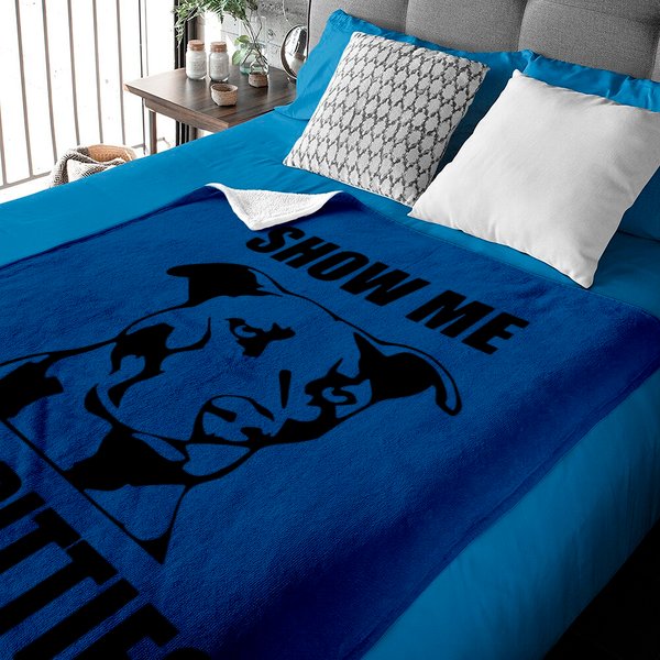 Show Me Your Pitties Funny Pitbull Dog Lovers Baby Blanket-image