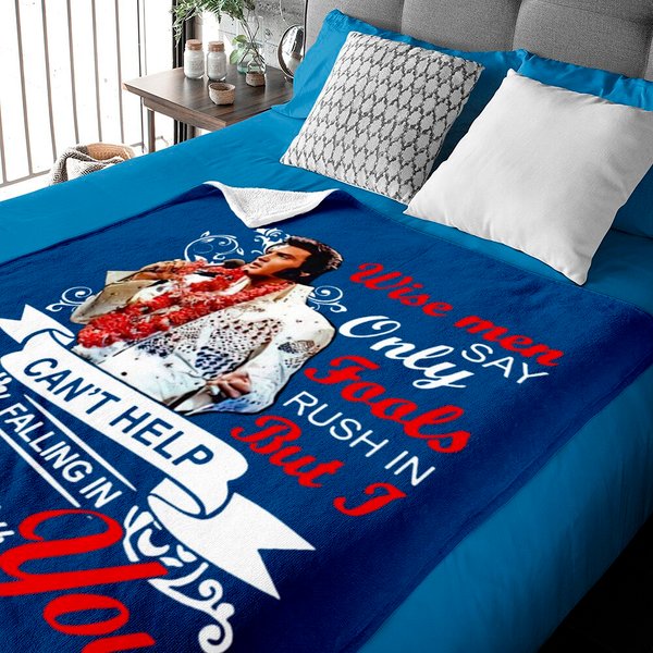 Elvis Presley Falling In Love With You Baby Blanket-image