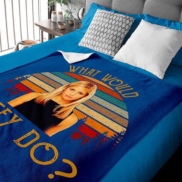 Buffy The Vampire Slayer What Would Buffy Baby Blanket-image