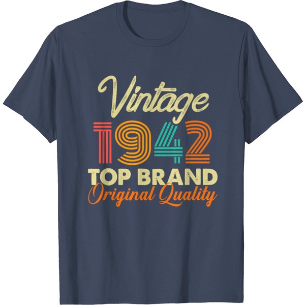 Vintage 1942 80Th Birthday T Shirt-image