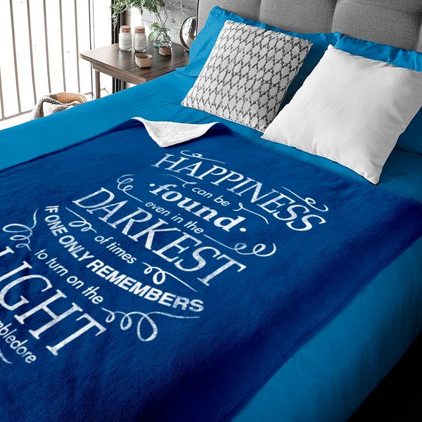 Harry Potter Dumbledore Happiness Quote Baby Blankets