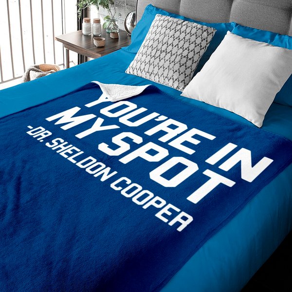 Big Bang Theory You're In My Spot Adult Baby Blankets-image