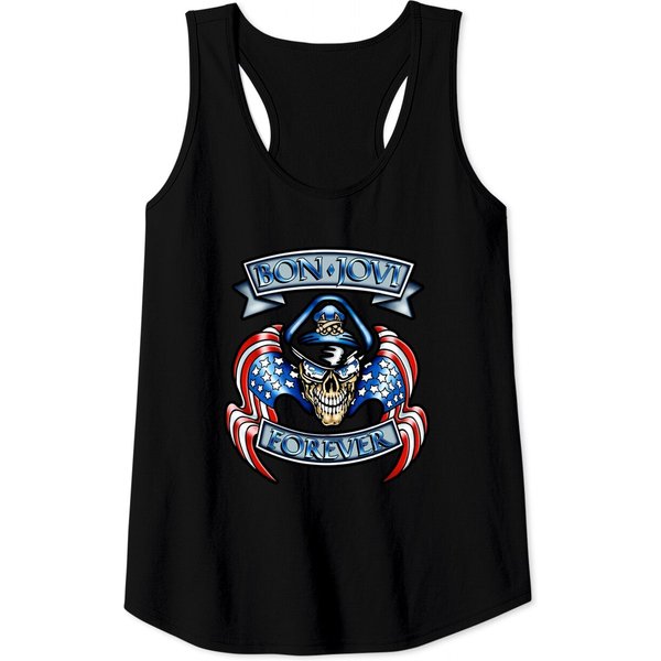 Bon Jovi Forever Skull Logo Men's Tank Tops-image