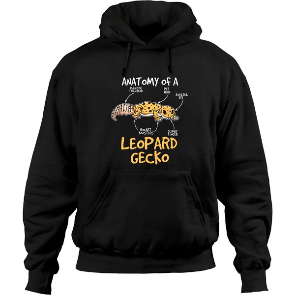 Kids Leopard Gecko Gift Anatomy Of A Leopard Gecko Hoodies-image