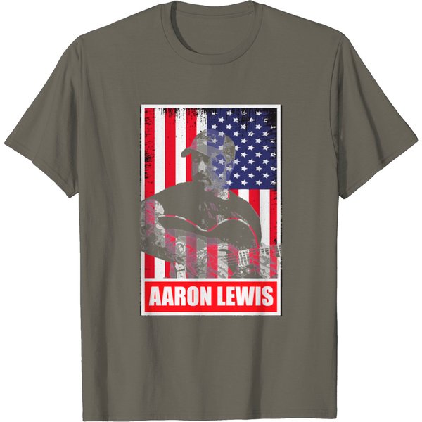 Am I The Only One Aaron Lewis Vintage America Flag T Shirt-image