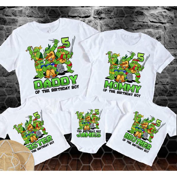 Custom Ninja Turtles Birthday Shirt, Teenage Mutant Ninja Turtles Birthday Shirt-image