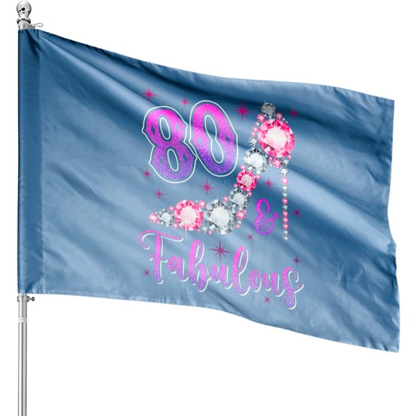 80Th Birthday Gift House Flag For Womens 80 And & Fabulous 1941 House Flags-image