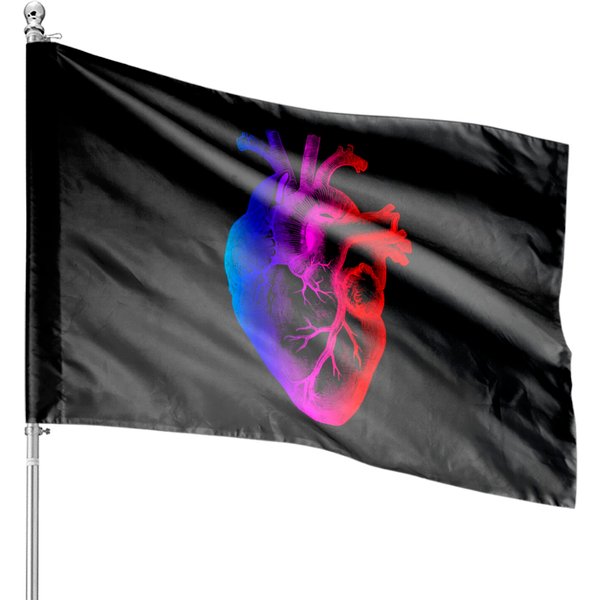 Heart Anatomy House Flags-image